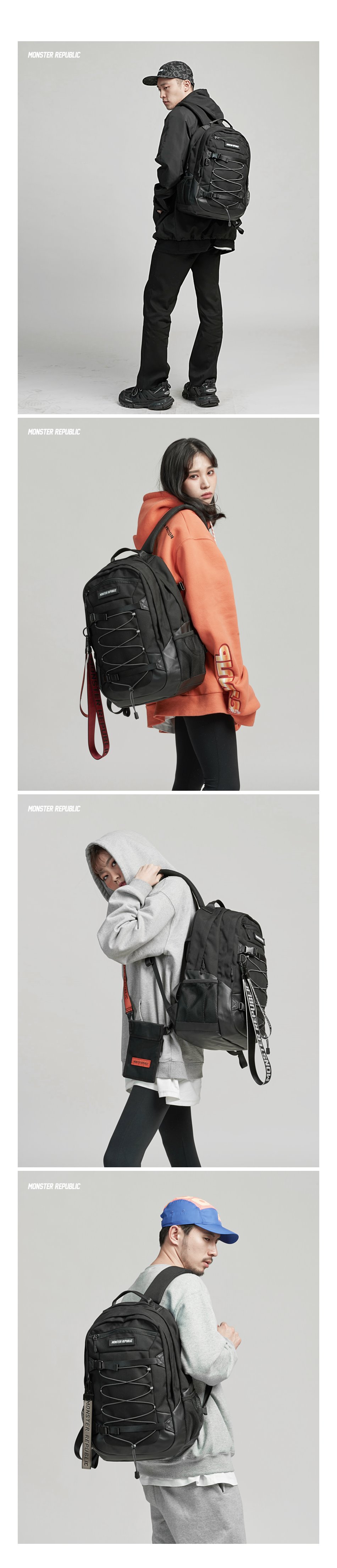 몬스터리퍼블릭(MONSTER REPUBLIC) WOOSTER BACKPACK / BLACK