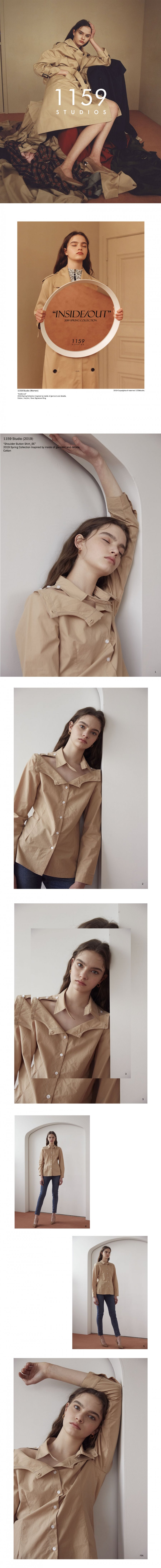 일일오구스튜디오(1159STUDIO) MH9 SHOULDER BUTTON SHIRT_BE