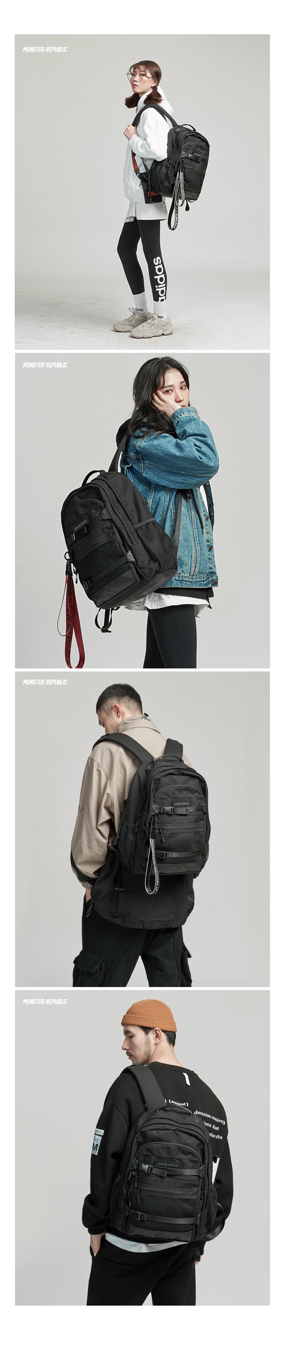 몬스터리퍼블릭(MONSTER REPUBLIC) EXCEEDING 3D BACKPACK / BLACK