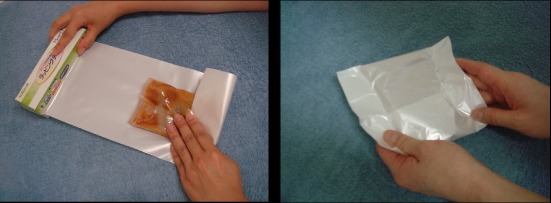 Wrapping tape with which the stoma appliance can be sealed and discarded
