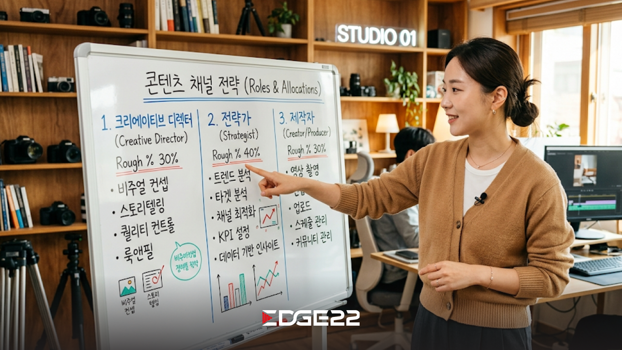 검색형, 정기 시리즈, 이벤트성으로 콘텐츠 역할을 나눈 기획 보드