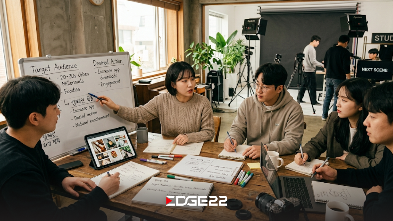 촬영에 들어가기 전 타깃과 목표 행동을 정의하는 기획 단계