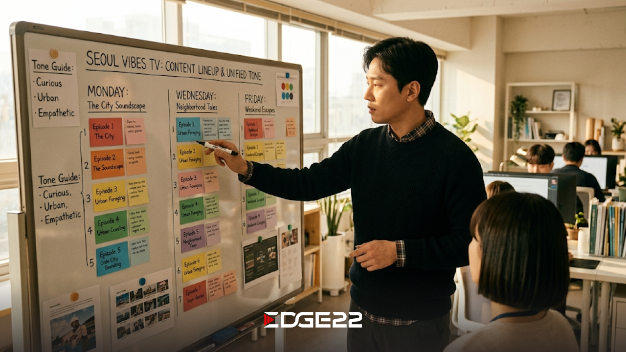 기획, 촬영, 편집, 발행을 한 팀이 이어서 진행하는 원스톱 프로세스