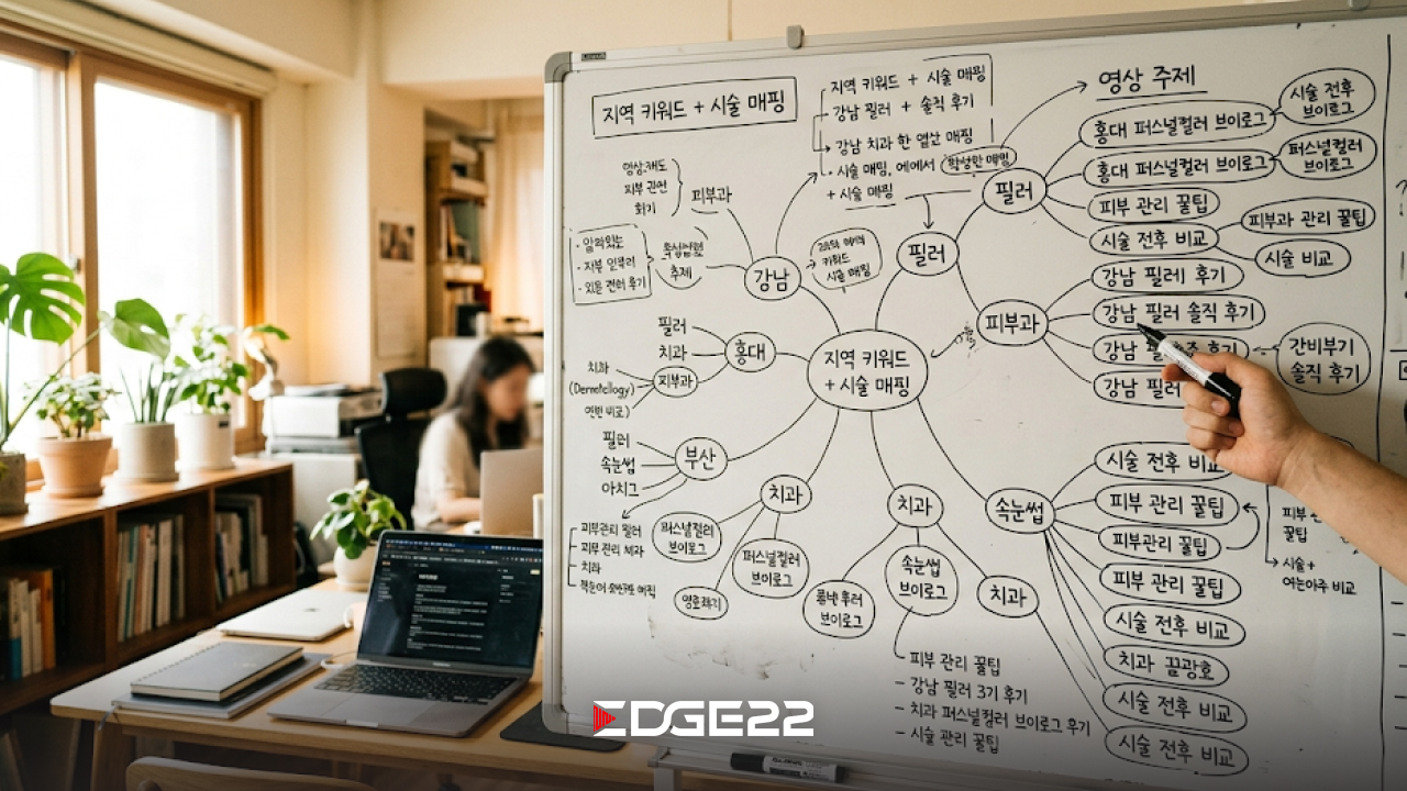 지역명과 시술을 결합해 주제를 확장하는 키워드 구조