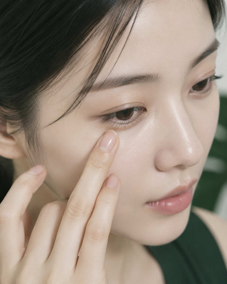 밝아진 눈밑 피부
