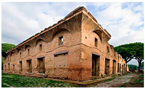 External view of the insula of the House of Diana in Ostia Antica from... | Download Scientific Diagram