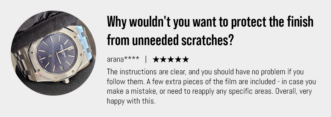 Clients Review 01. Why wouldn't you want to protect the finish from unneeded scratches?
