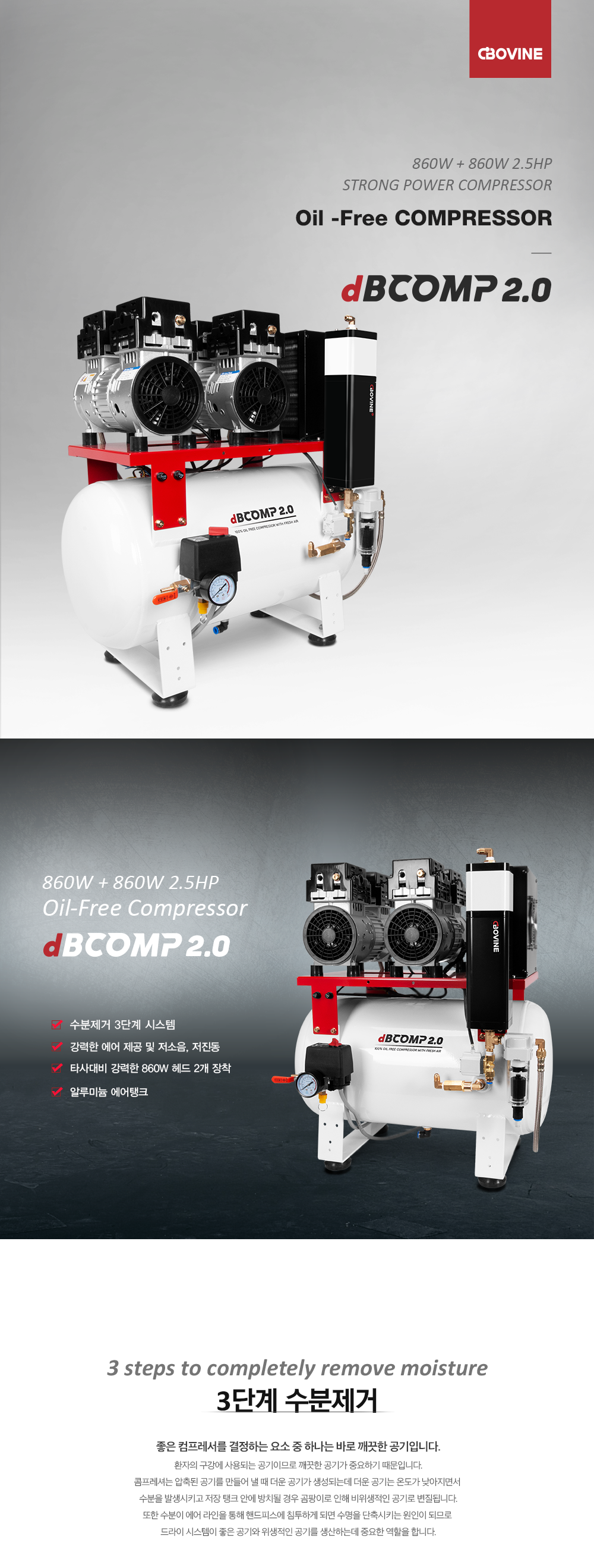 dBCOMP 2.0 HP COMPRESSOR Twin Head