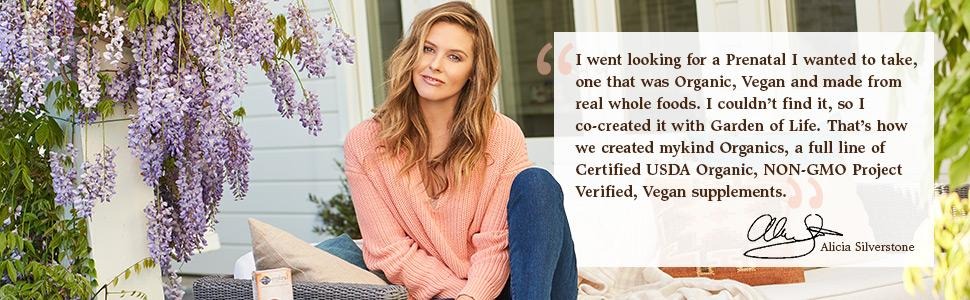 Alicia Silverstone mykind Organics healthy women