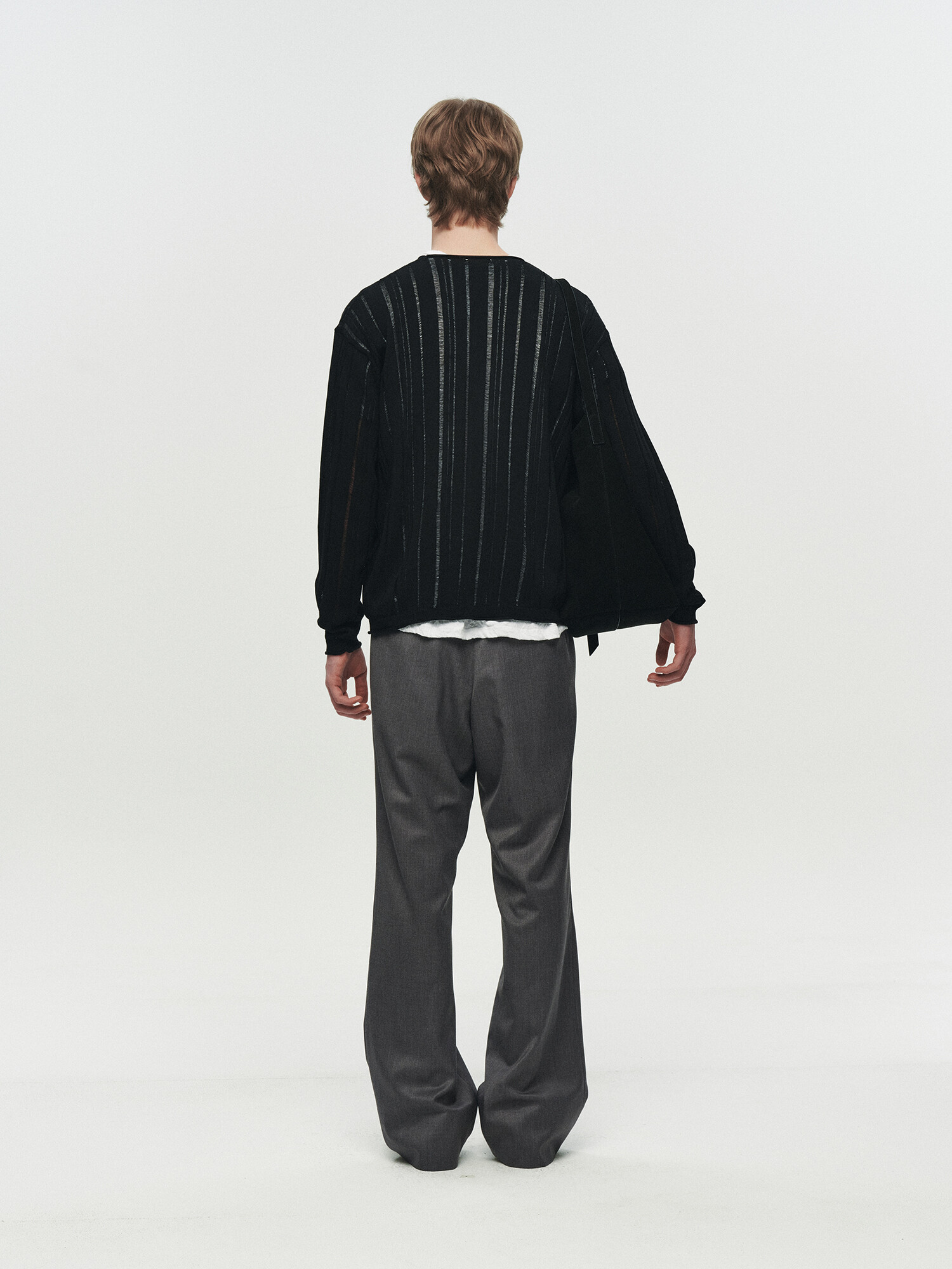 [HEUTE] CASHMERE WOOL V NECK KNIT (BLUE) 복제