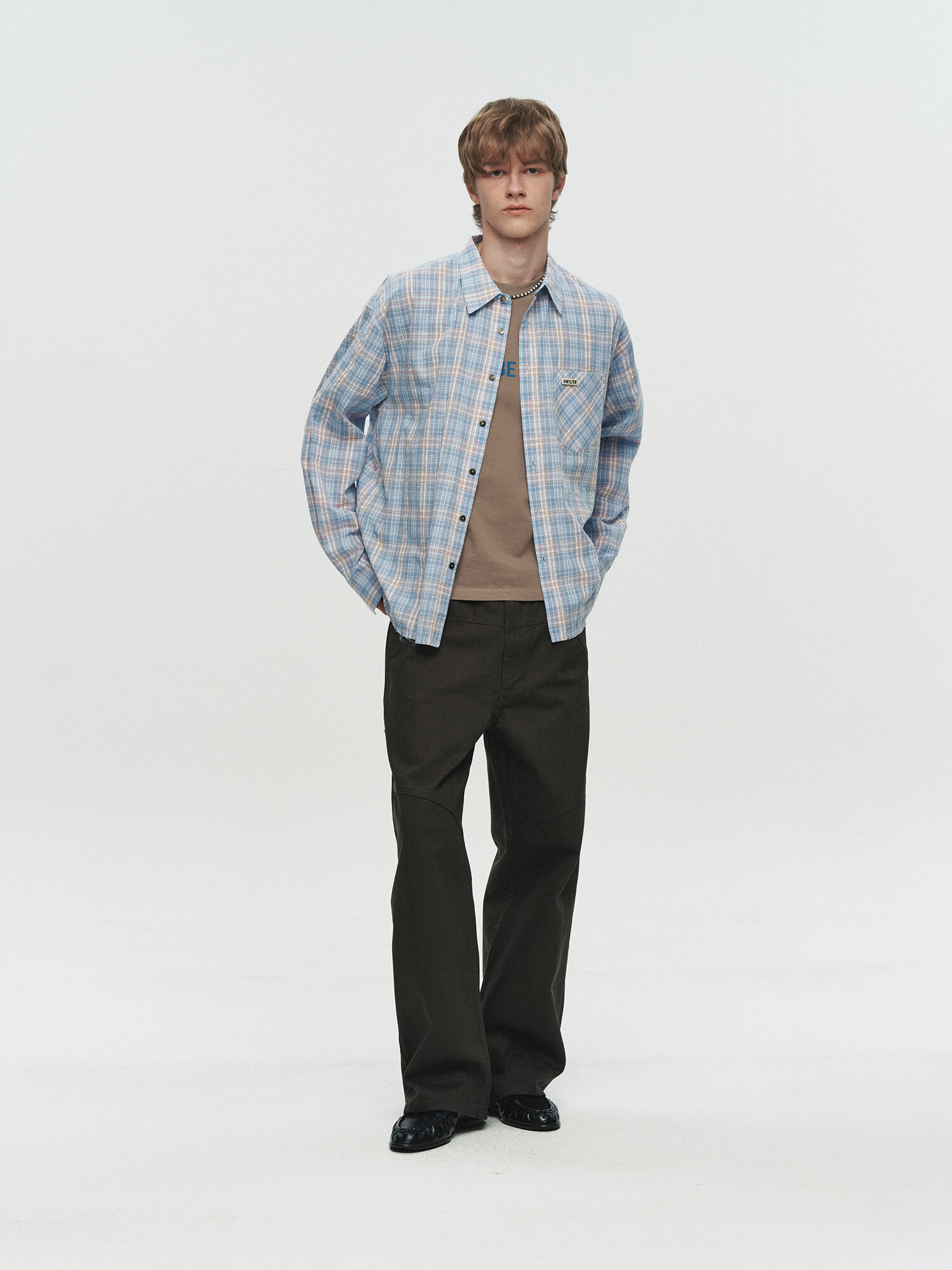 [HEUTE] REGULAR COLLAR MARCO SHIRT (BLUE)