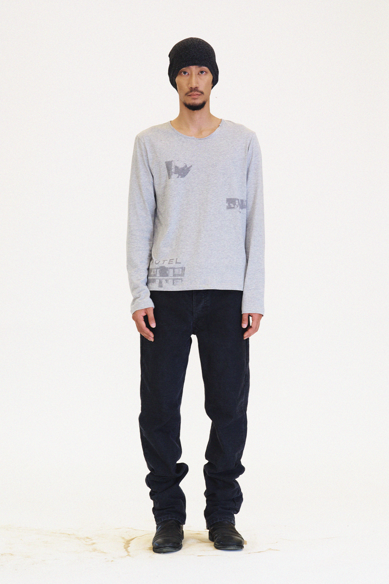 [SURFACE EDITION] HARD SLUB STRAIGHT PANTS CHARCOAL