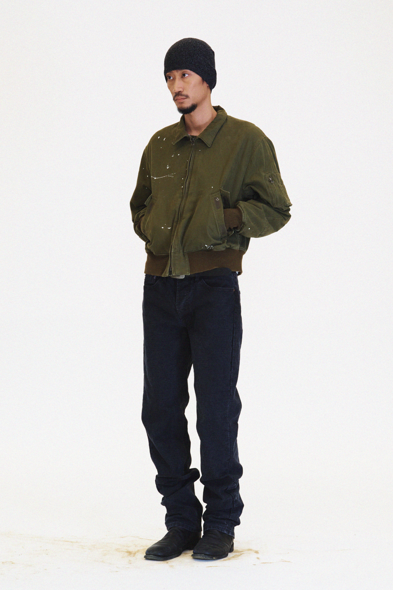 [SURFACE EDITION] HARD SLUB STRAIGHT PANTS CHARCOAL