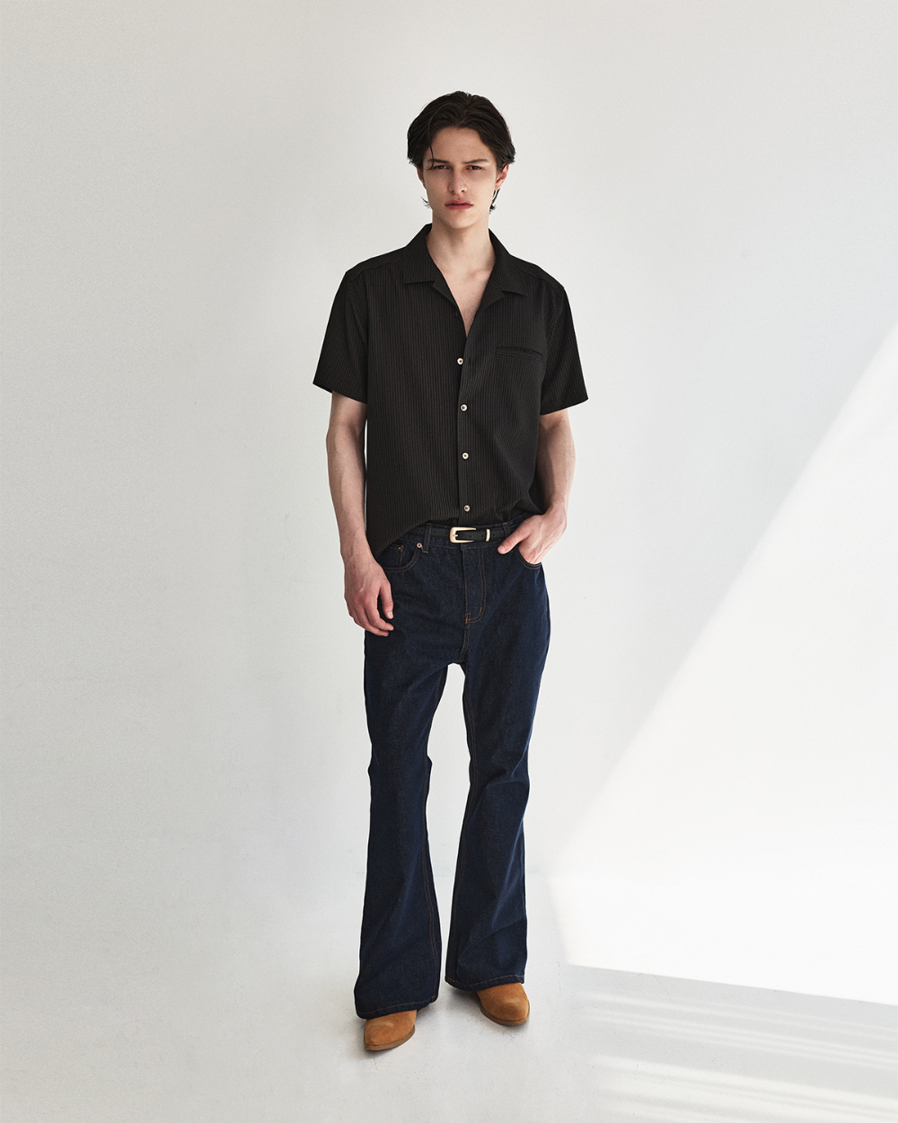[kineto] Classic Selvedge Flare Denim Pants_Indigo Blue