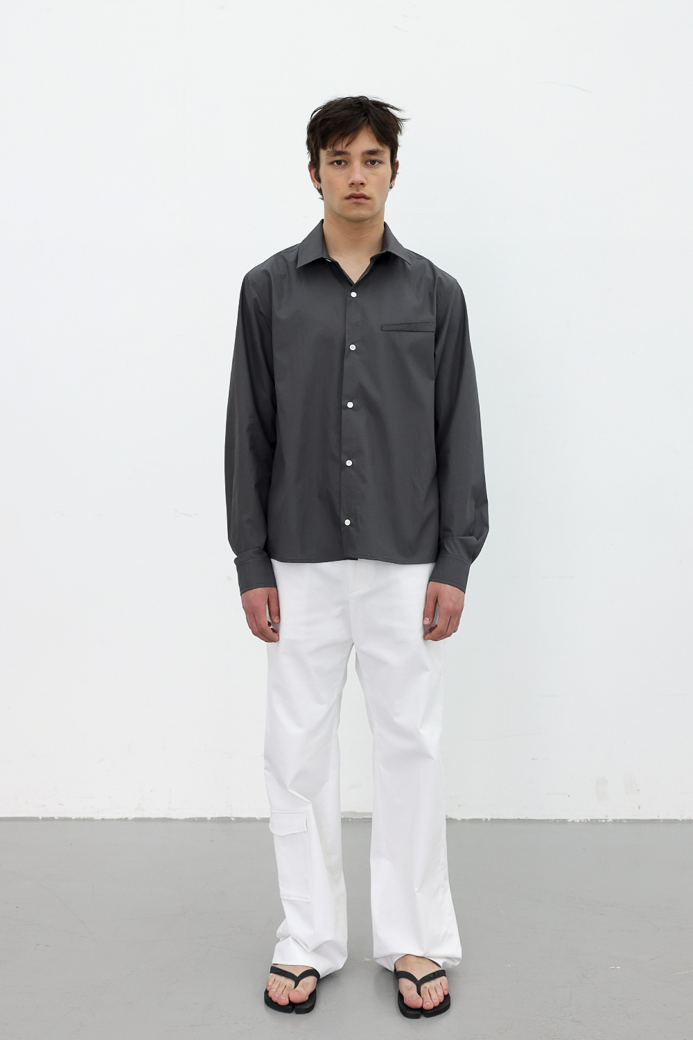 [ANYTIME LOREAK] FREESIA BLOOM SHIRT - CHARCOAL