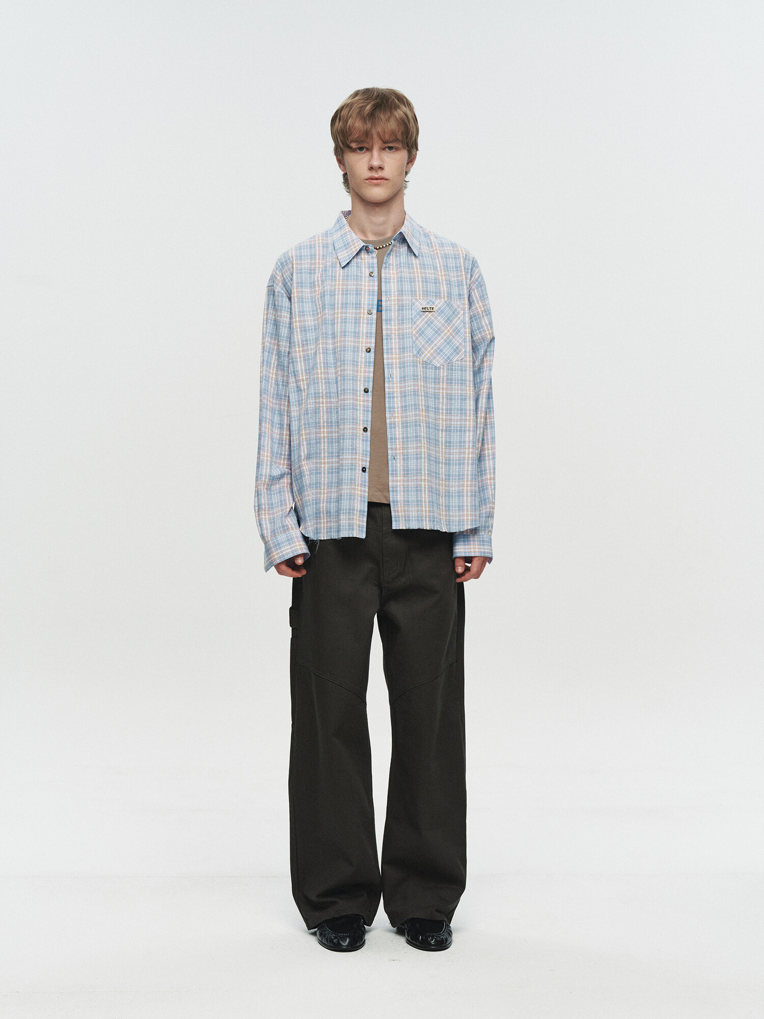 [HEUTE] REGULAR COLLAR MARCO SHIRT (BLUE)