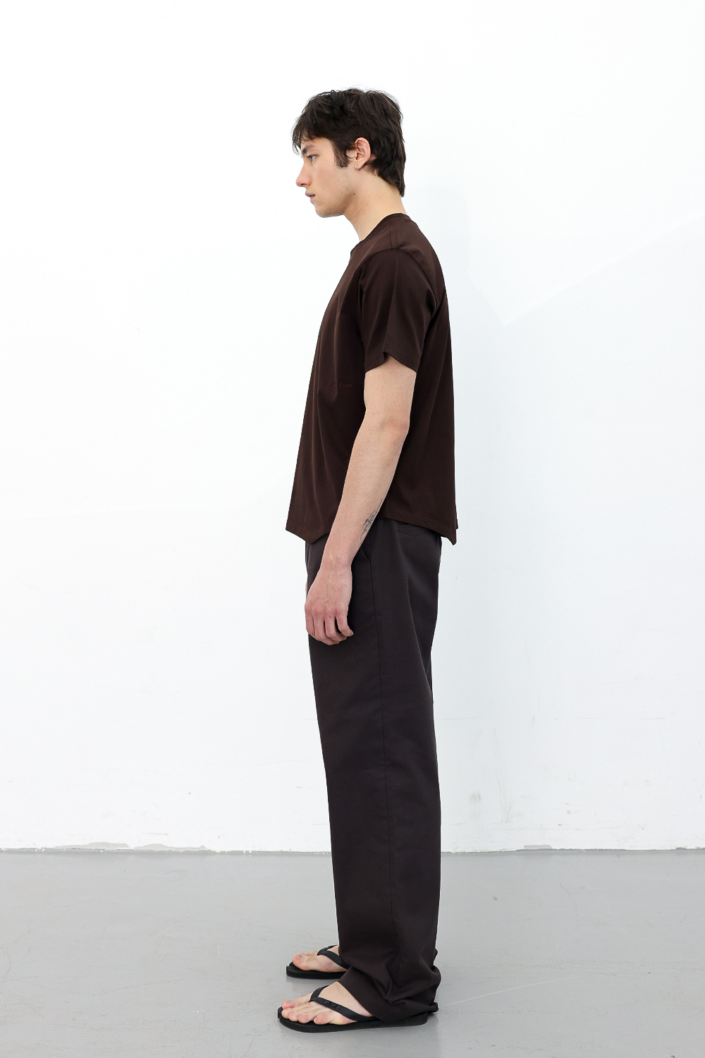 [ANYTIME LOREAK] POPPY WIDE COTTON PANTS - BROWN