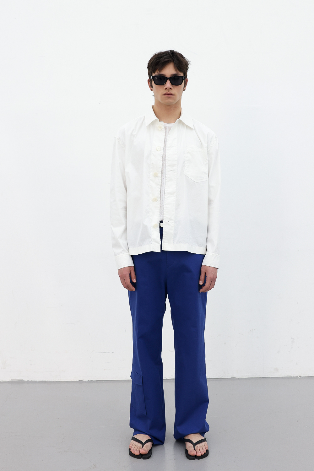 [ANYTIME LOREAK] AIRY WASHED SHIRT -WHITE