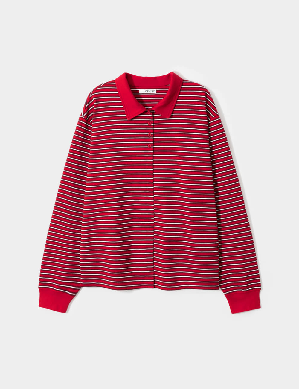 [GEN:RE] Any Way Pique Shirt Red
