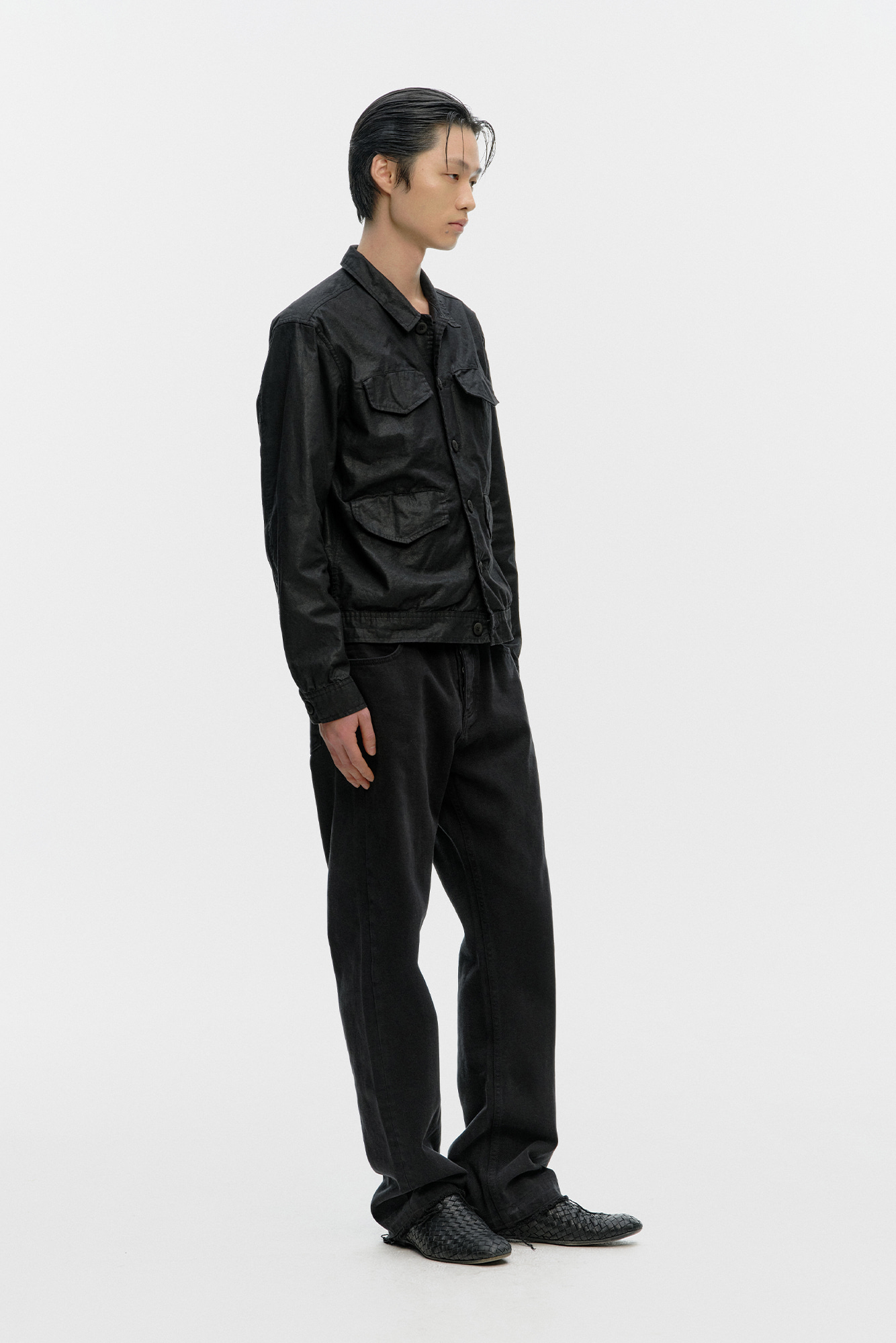[SURFACE EDITION] FLANNEL 4-POCKET JACKET BLACK