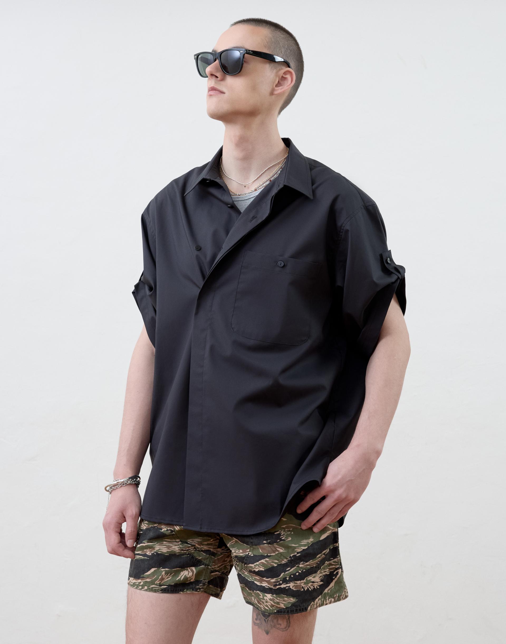 [MOOMYUNG] CITY COWBOY SHIRTS (BLACK)