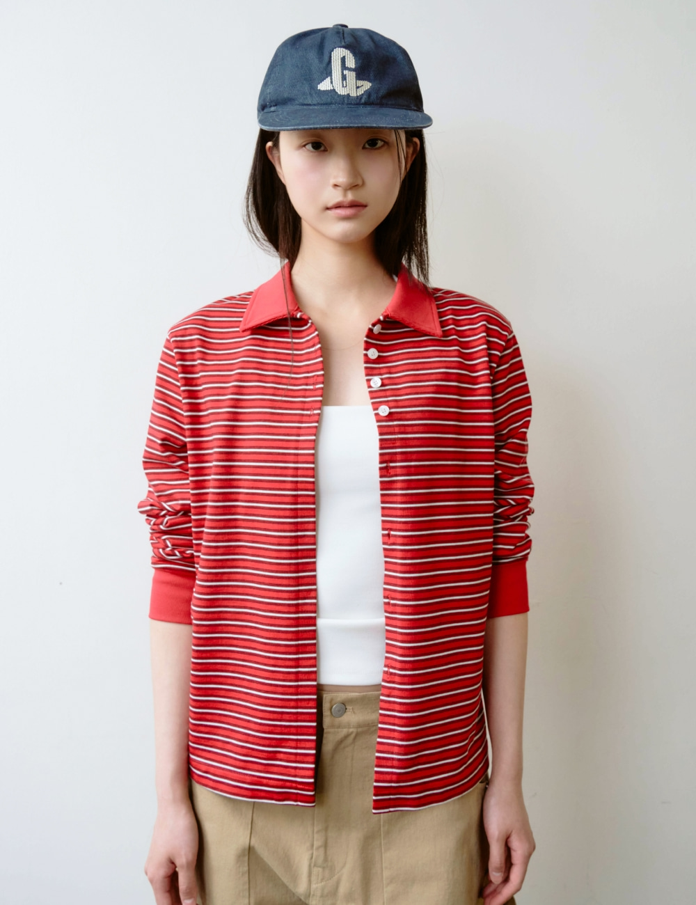[GEN:RE] Any Way Pique Shirt Red