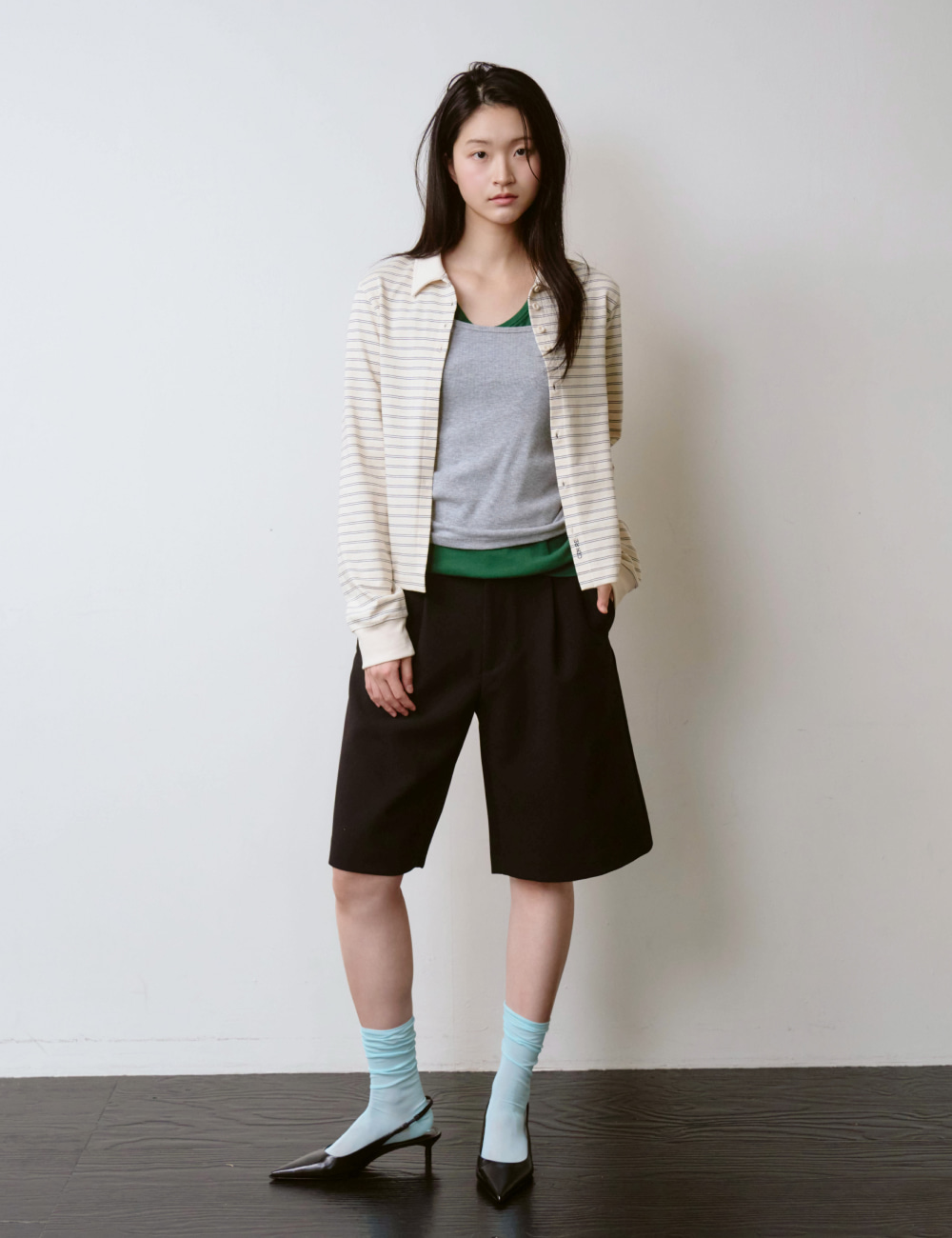 [GEN:RE] Any Way Pique Shirt Cream