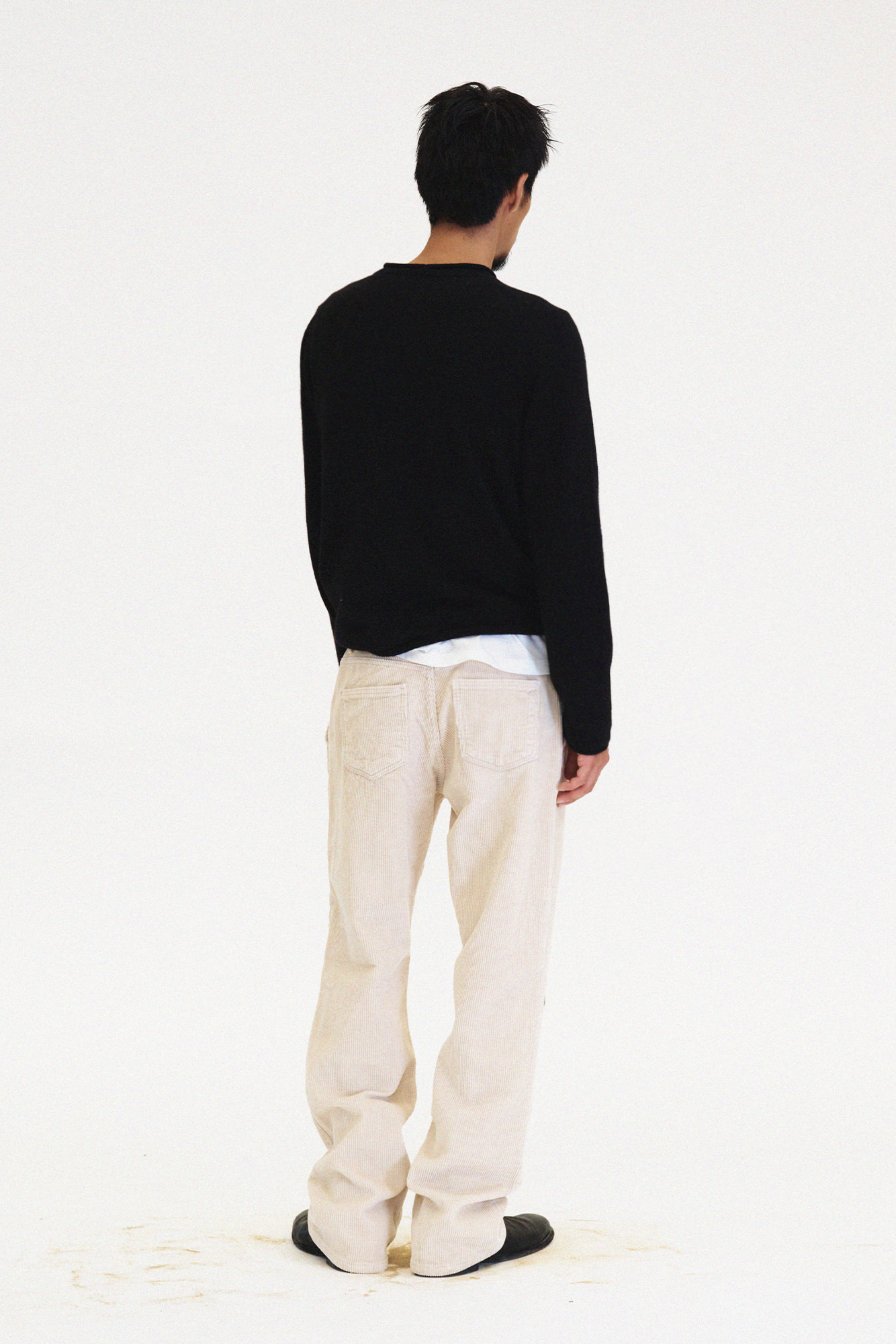 [SURFACE EDITION] RAW EDGE KNIT PULLOVER BLACK