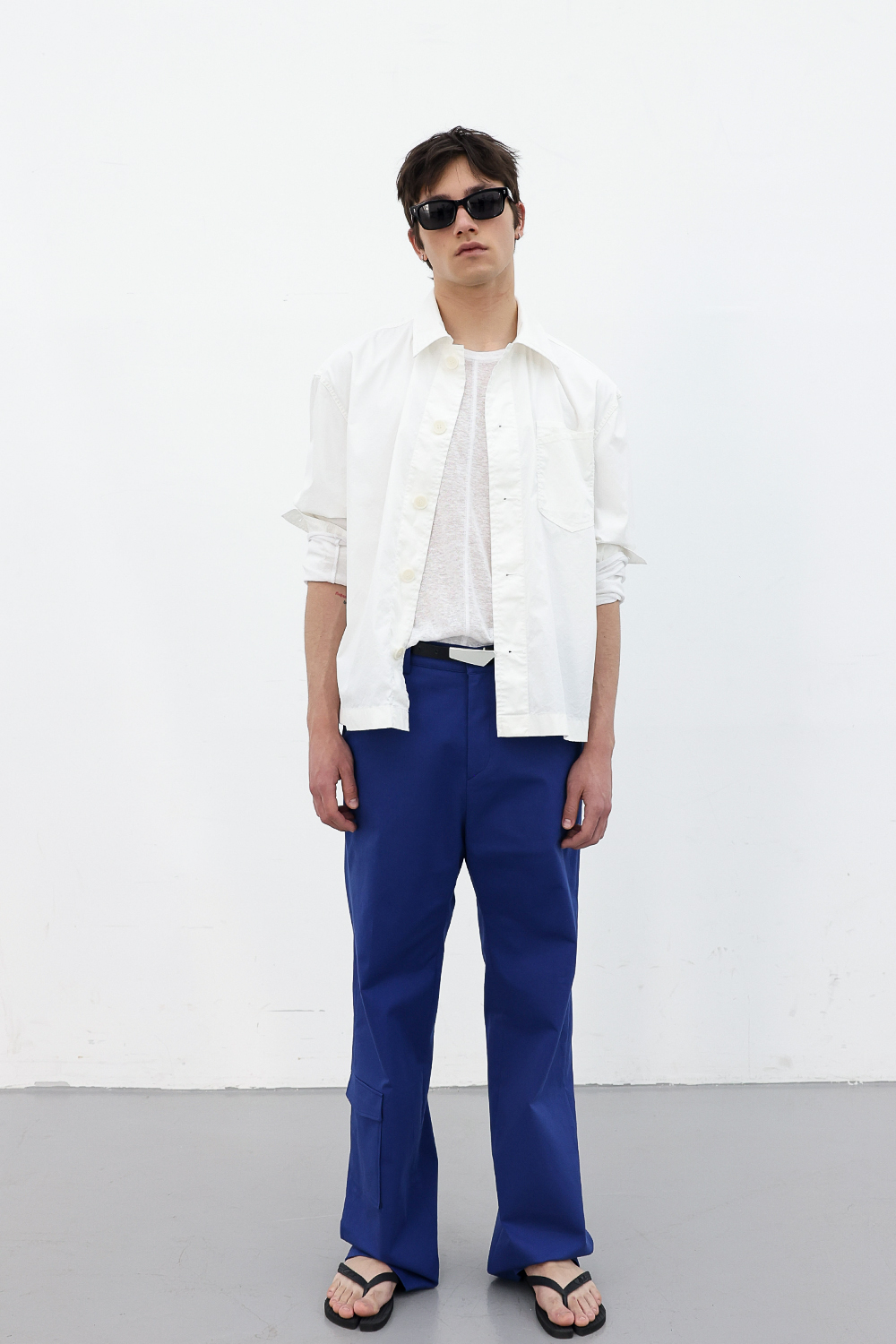 [ANYTIME LOREAK] AIRY WASHED SHIRT -WHITE