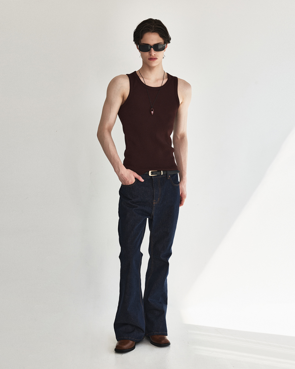 [kineto] Classic Selvedge Flare Denim Pants_Indigo Blue