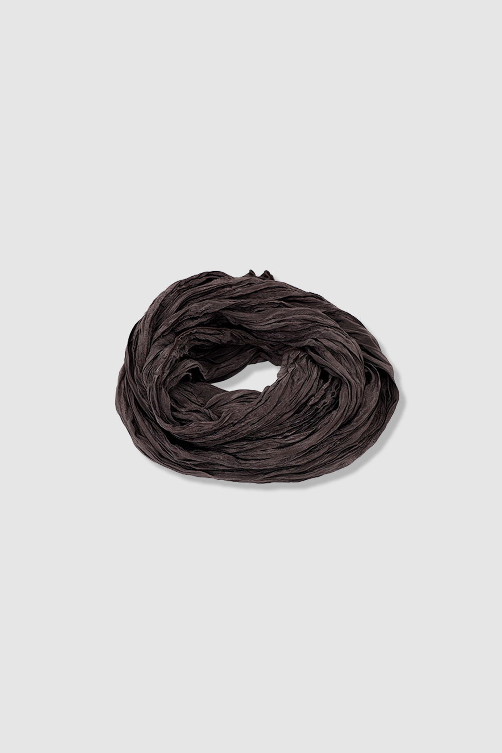 [ANYTIME LOREAK] AGAVE WRINKLE SCARF - BROWN