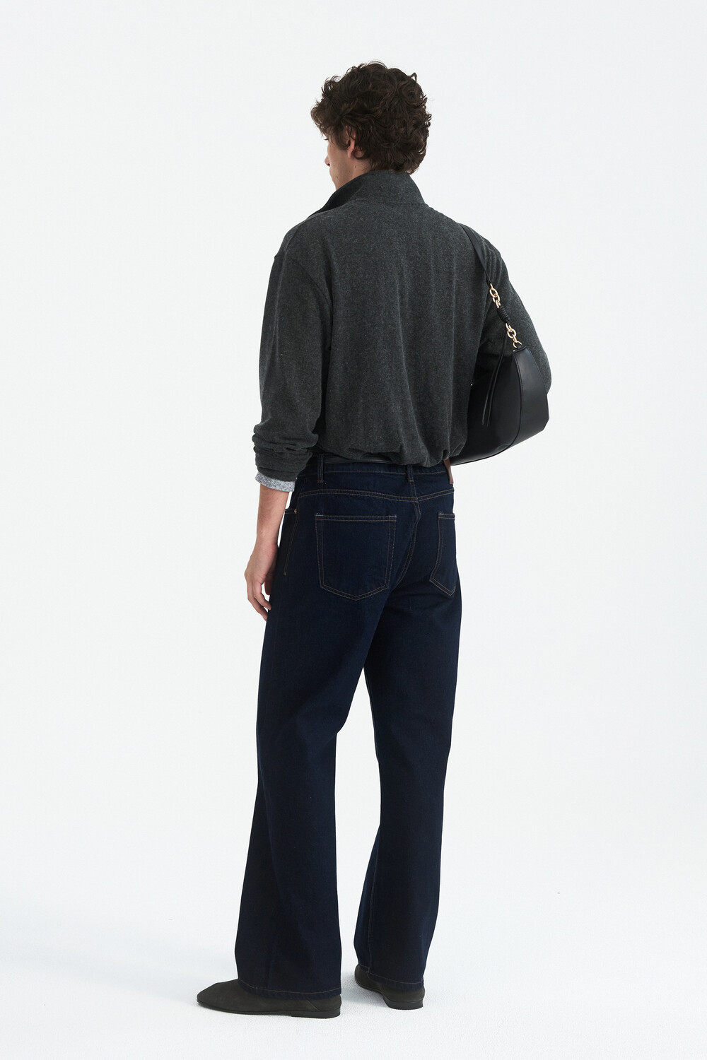 [WINDER] WOOL JERSEY TRACK JACKET - CHARCOAL