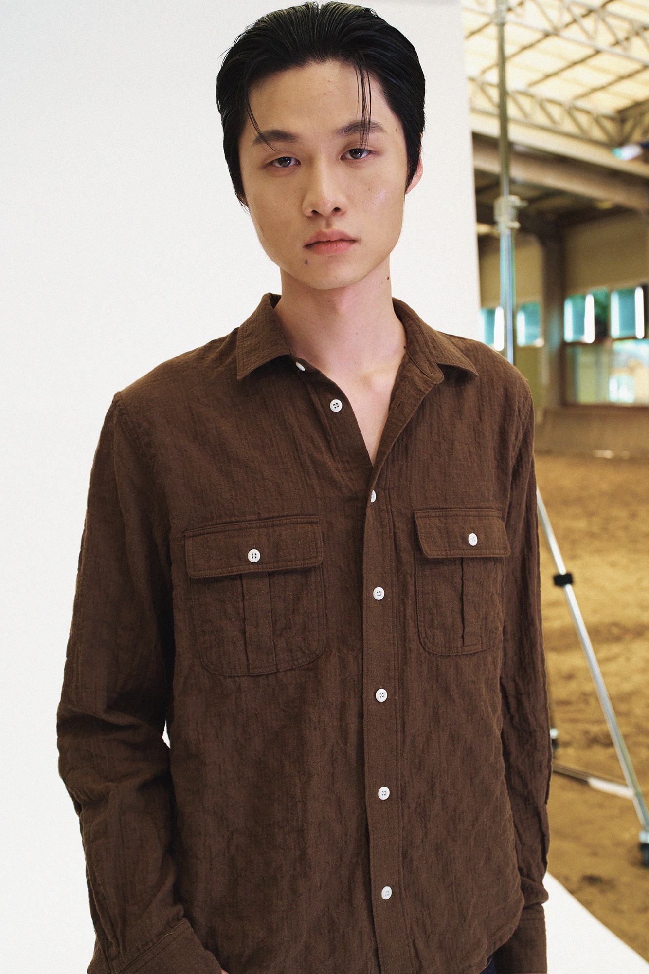 [SURFACE EDITION] BRUSHED WORK SHIRTS BROWN