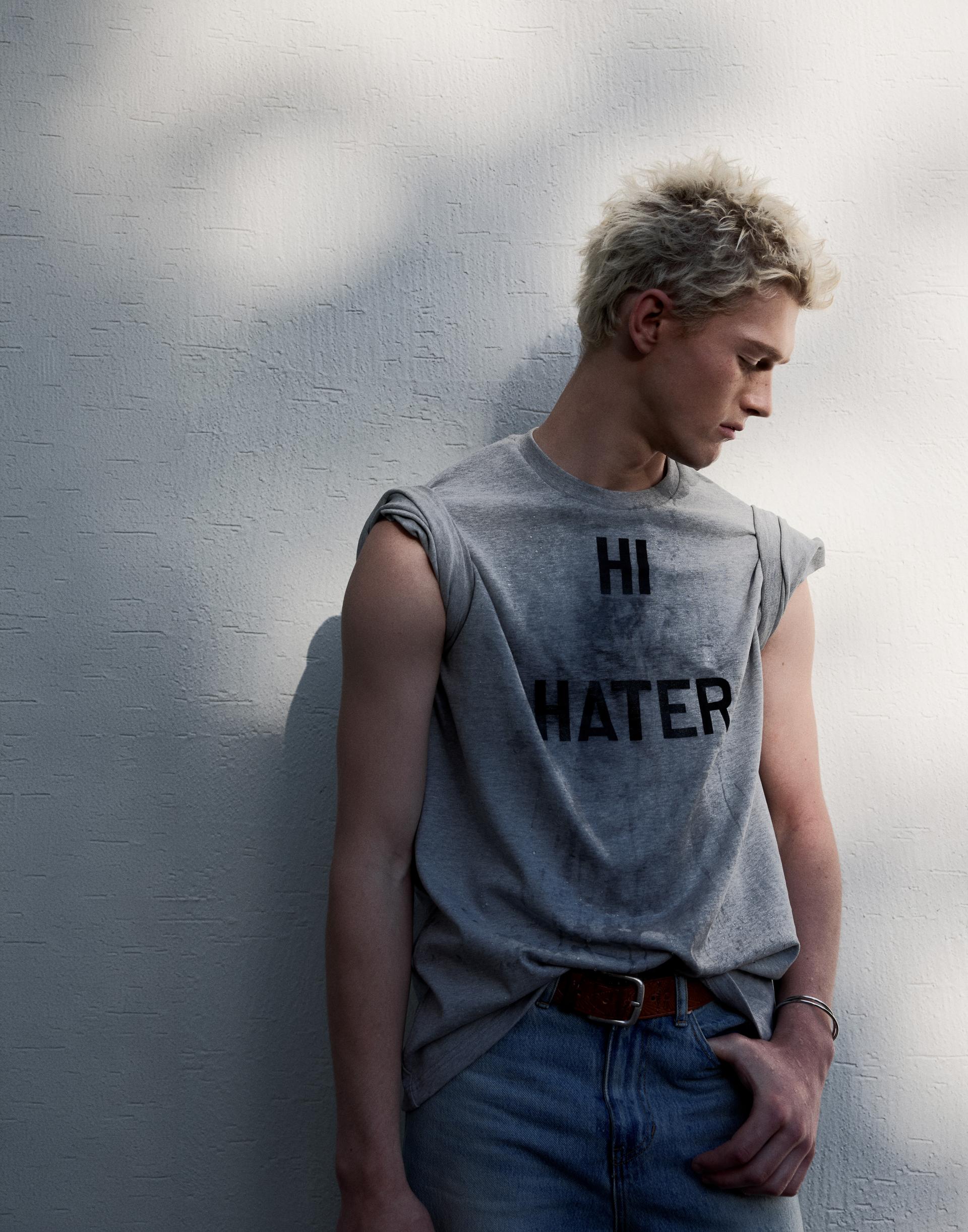 [MOOMYUNG] "HI HATER, BYE HATER" T-SHIRT (GREY)