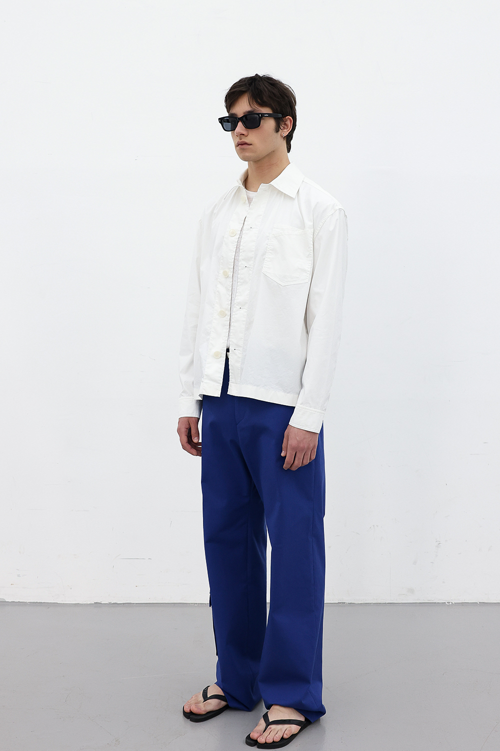 [ANYTIME LOREAK] AIRY WASHED SHIRT -WHITE