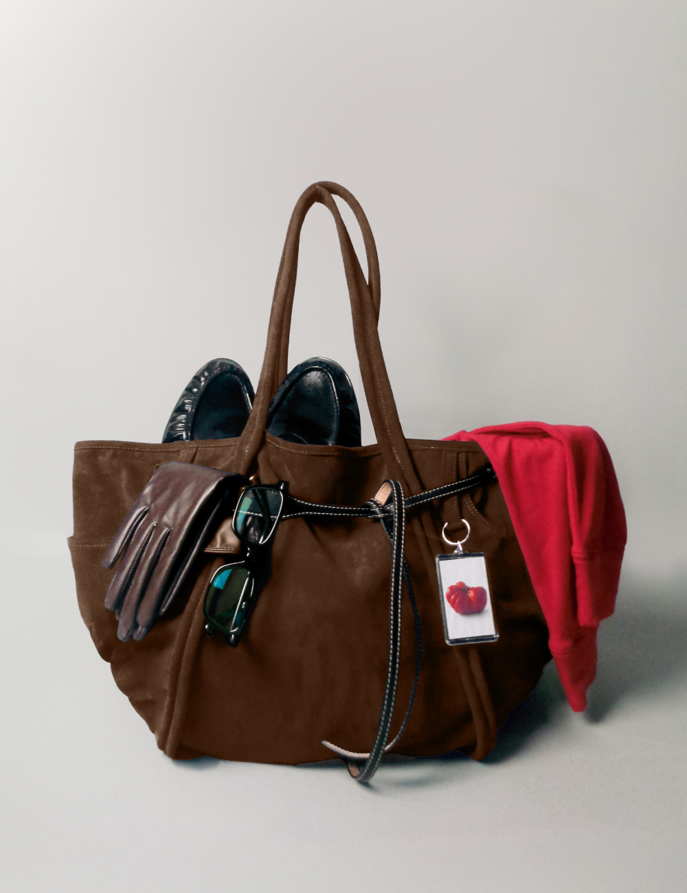 [GEN:RE] Archive Trouser Leather Bag Brown