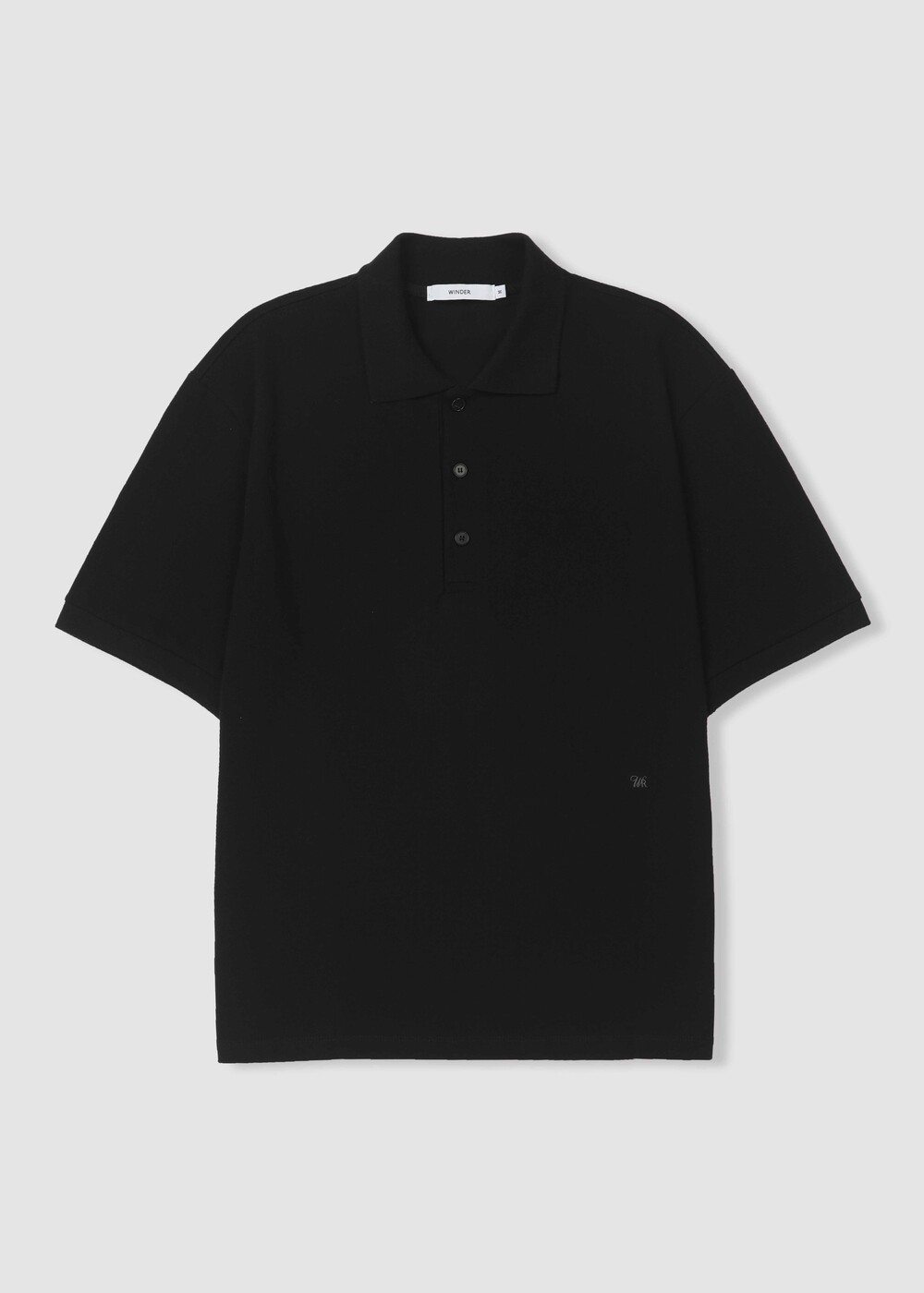 [WINDER] CLASSIC PIQUE TOP - BLACK