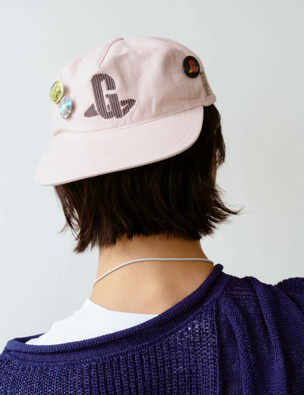 [GEN:RE] Play Homage Washed Ball Cap Light Pink