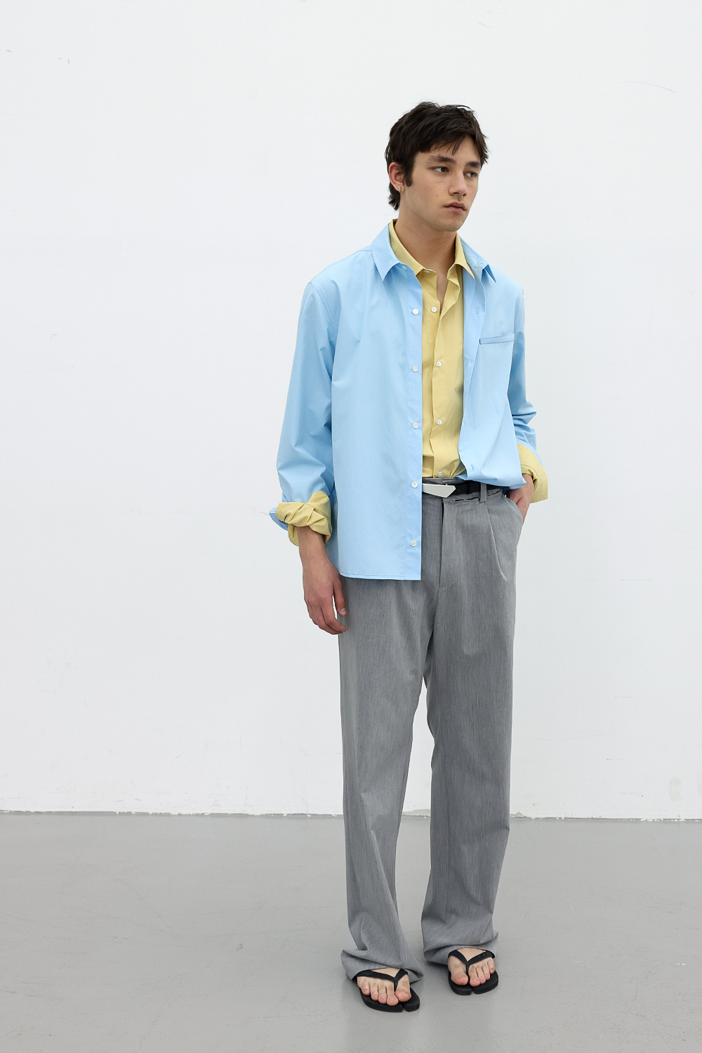 [ANYTIME LOREAK] FREESIA BLOOM SHIRT - SKY BLUE