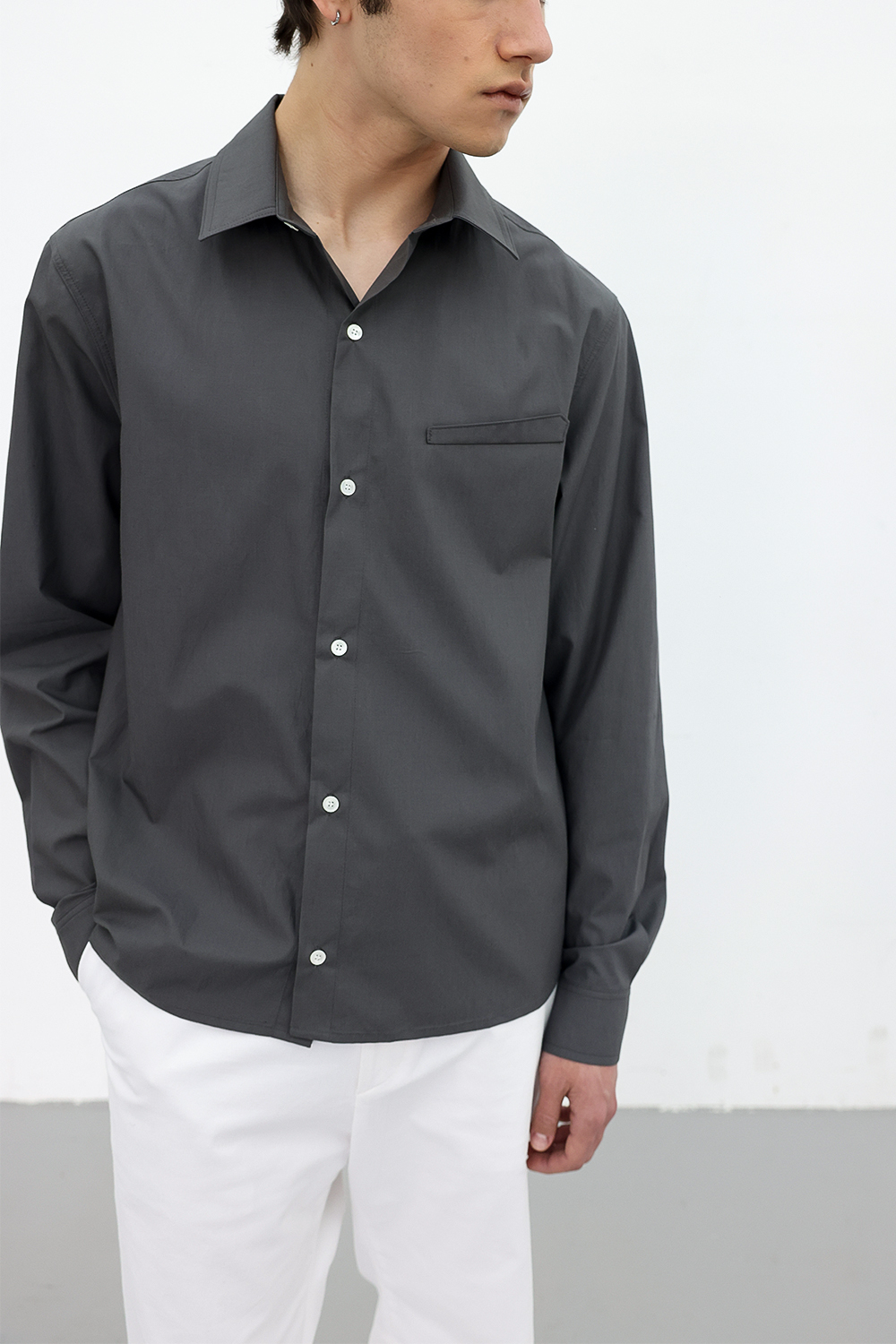 [ANYTIME LOREAK] FREESIA BLOOM SHIRT - CHARCOAL