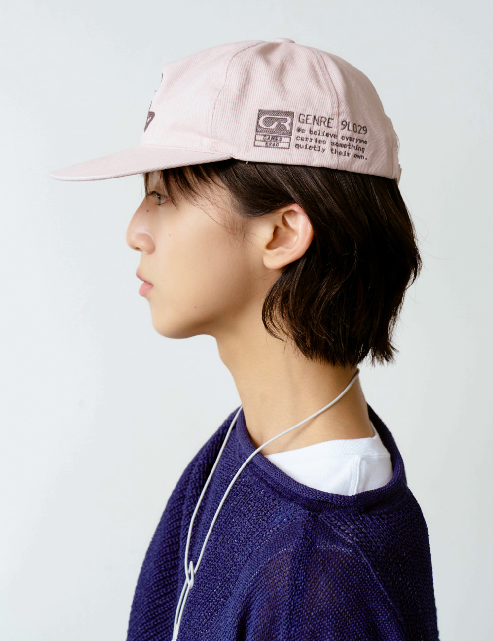 [GEN:RE] Play Homage Washed Ball Cap Light Pink