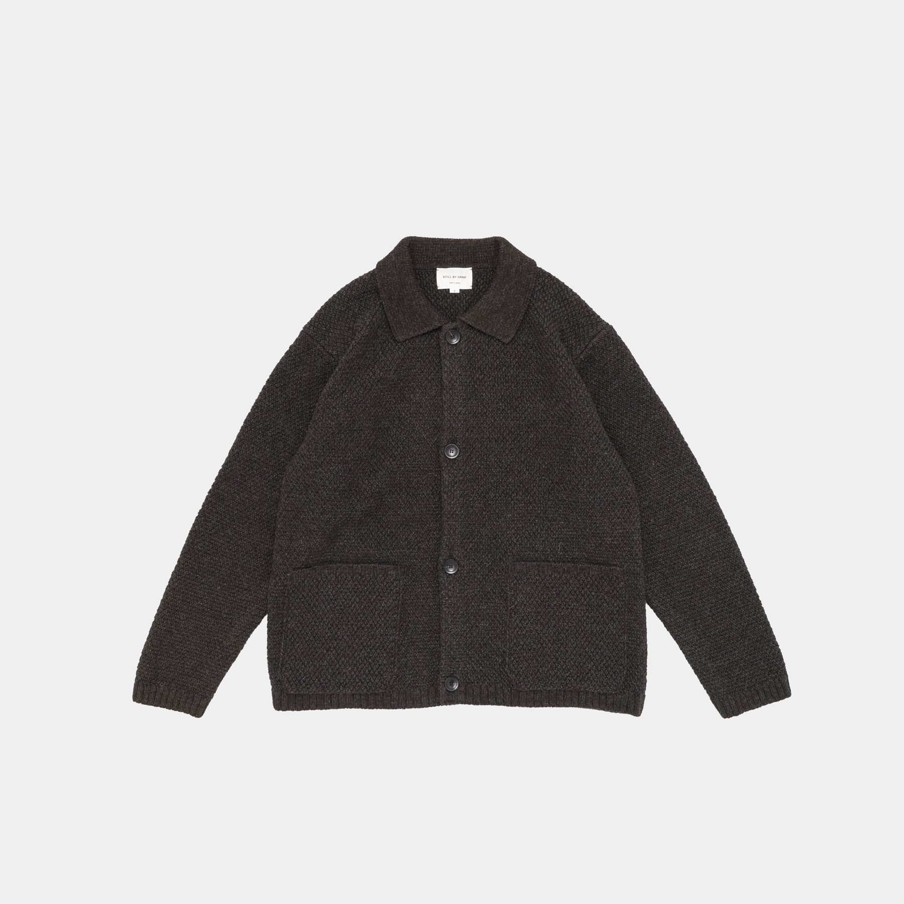 [STILL BY HAND] KN05263OS - SWEATER BROWN CHARCOAL 작업중 복제 복제