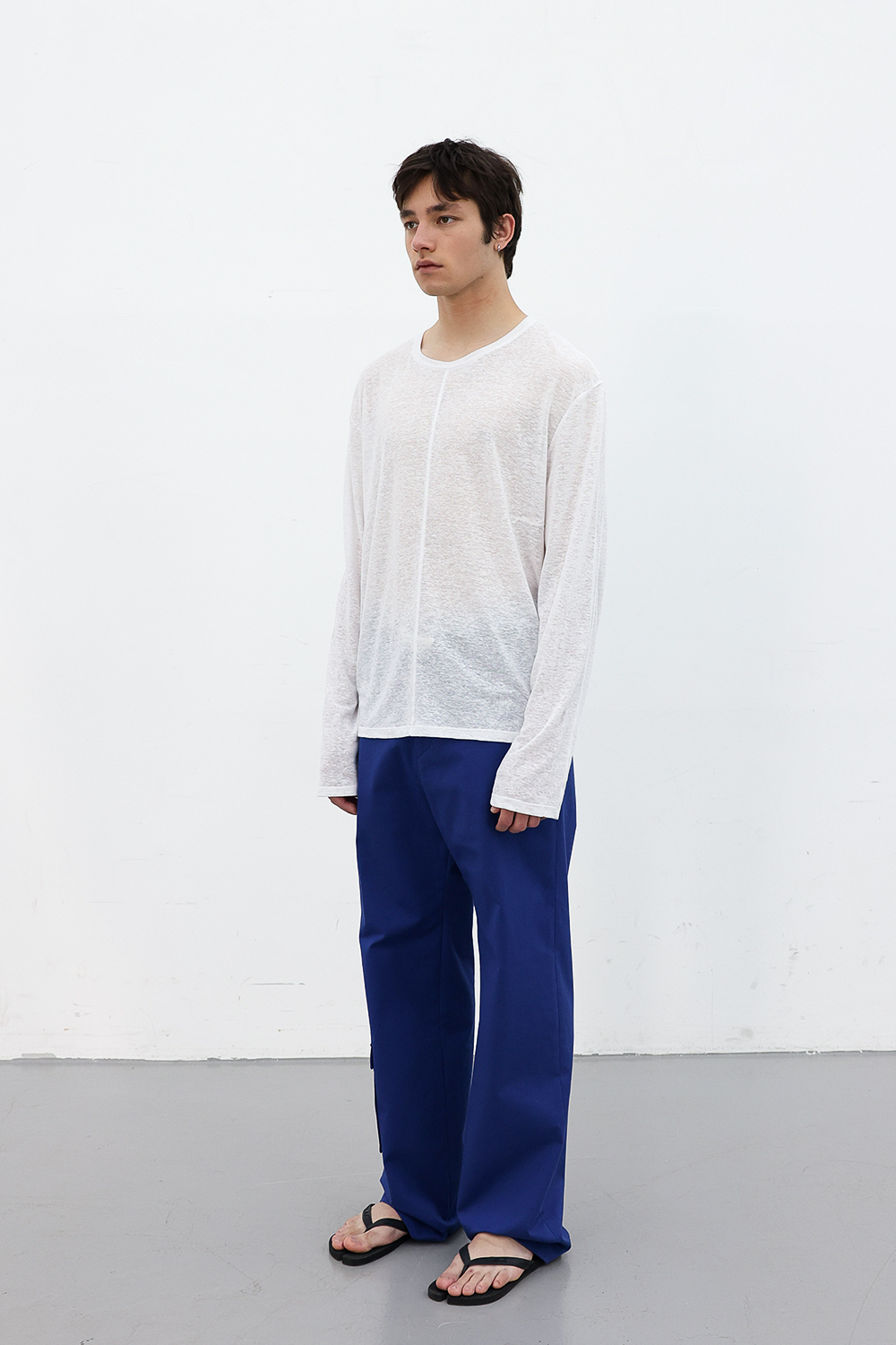 [ANYTIME LOREAK] CAMELLIA LAYERED TEE - WHITE/PINK