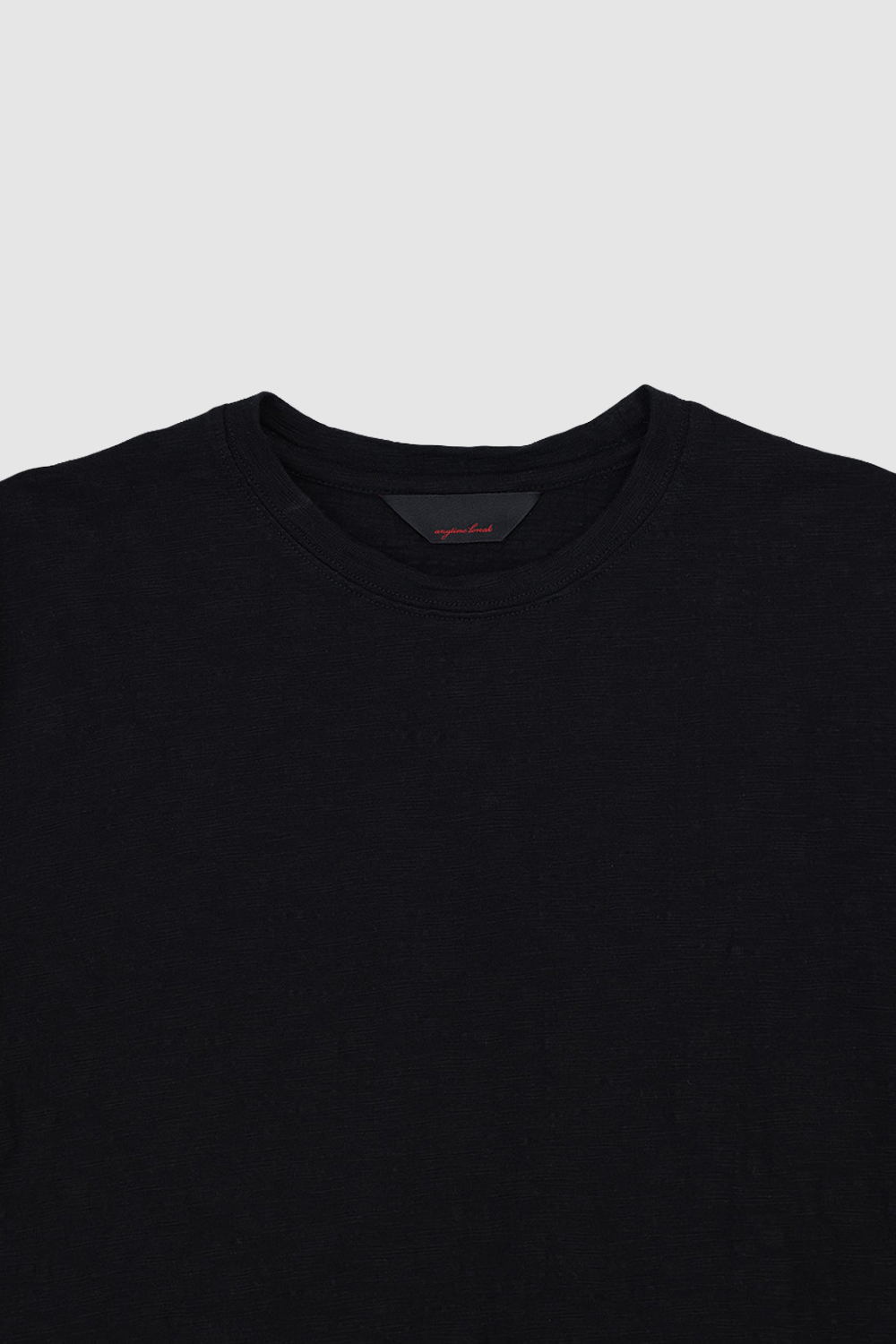 [ANYTIME LOREAK] FADE SLUB HALF T-SHIRT - BLACK