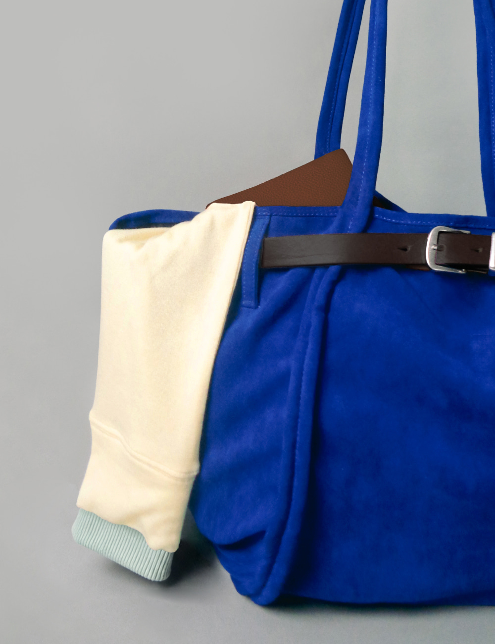 [GEN:RE] Archive Trouser Leather Bag Blue