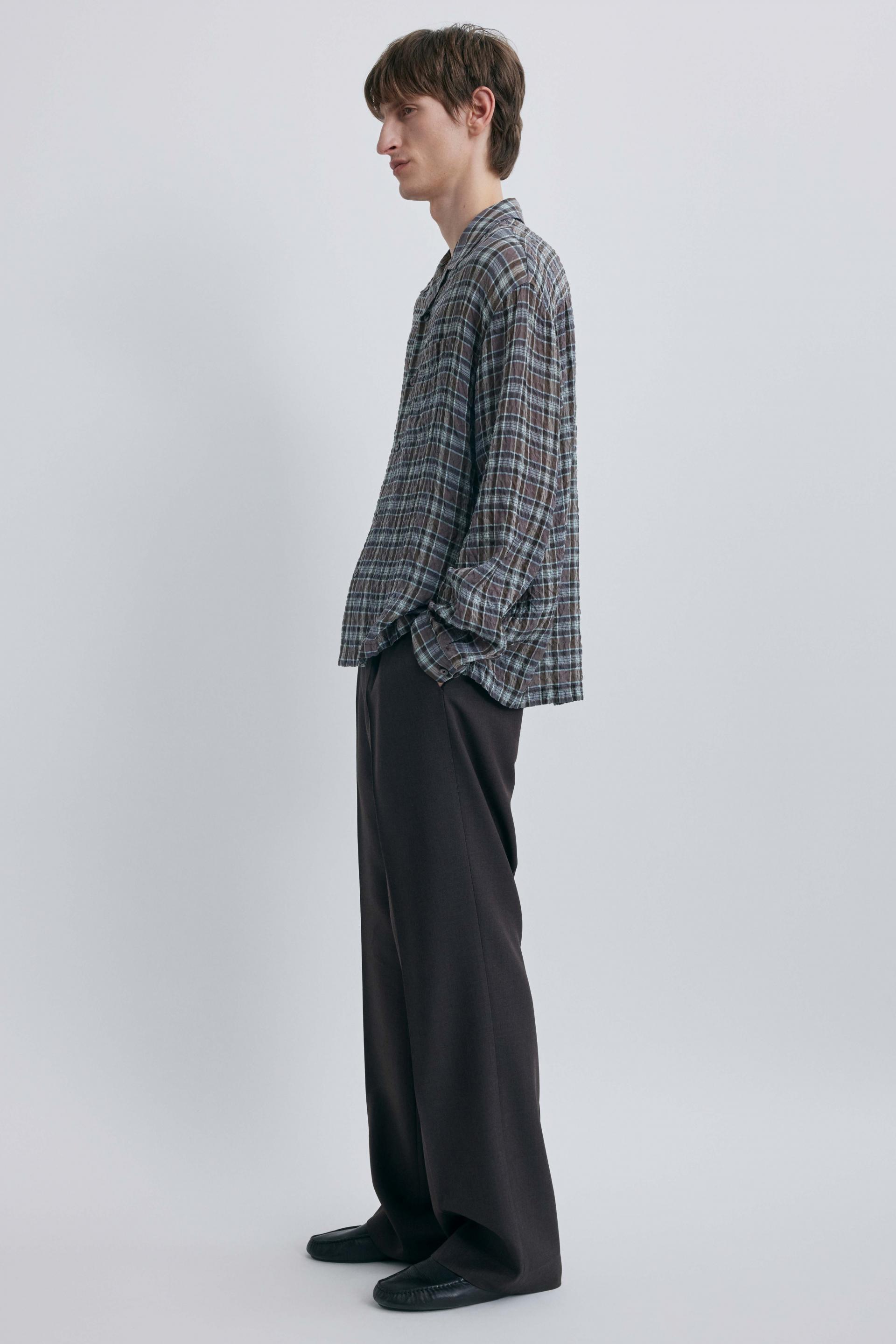 [POTTERY] 큐프라 블렌드 릴랙스드 셔츠 브라운 체크