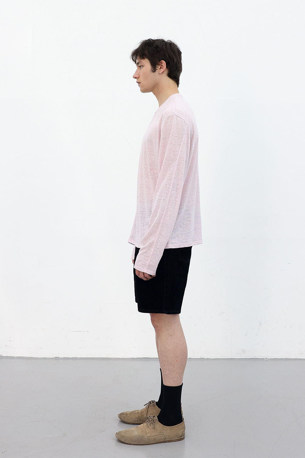 [ANYTIME LOREAK] CAMELLIA LAYERED TEE - WHITE/PINK