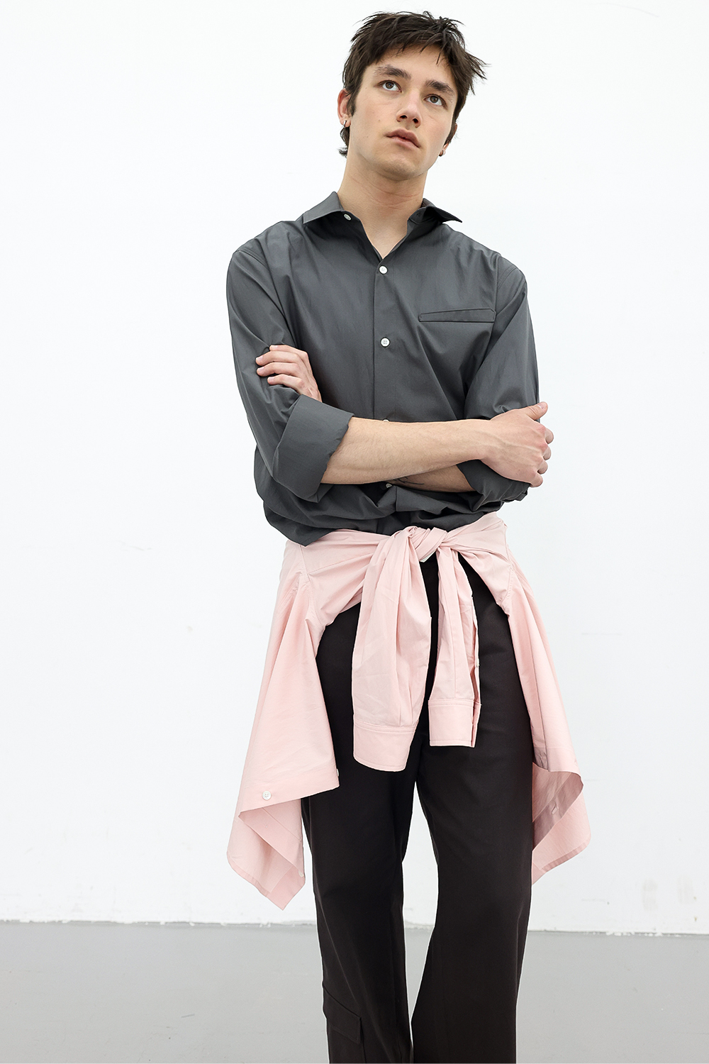 [ANYTIME LOREAK] FREESIA BLOOM SHIRT - CHARCOAL