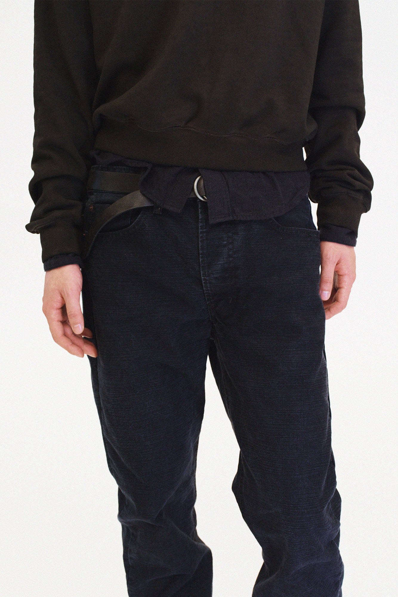 [SURFACE EDITION] OVERDYED HALF ZIP SWEAT CHARCOAL