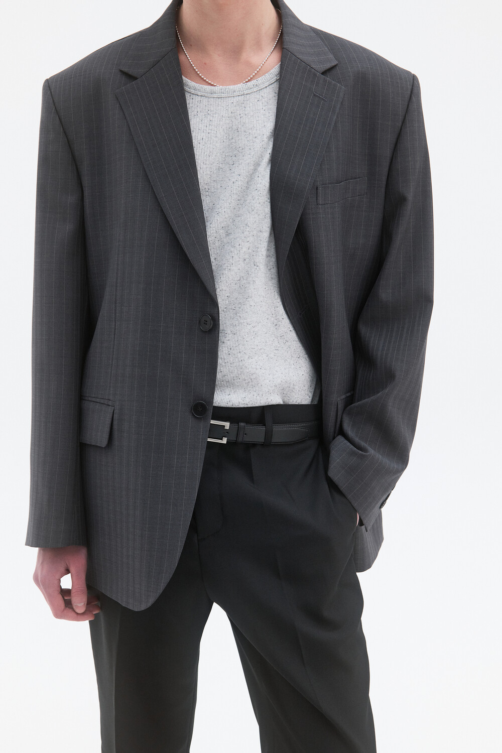 [WINDER] CORE SINGLE TAILORED JACKET - CHARCOAL